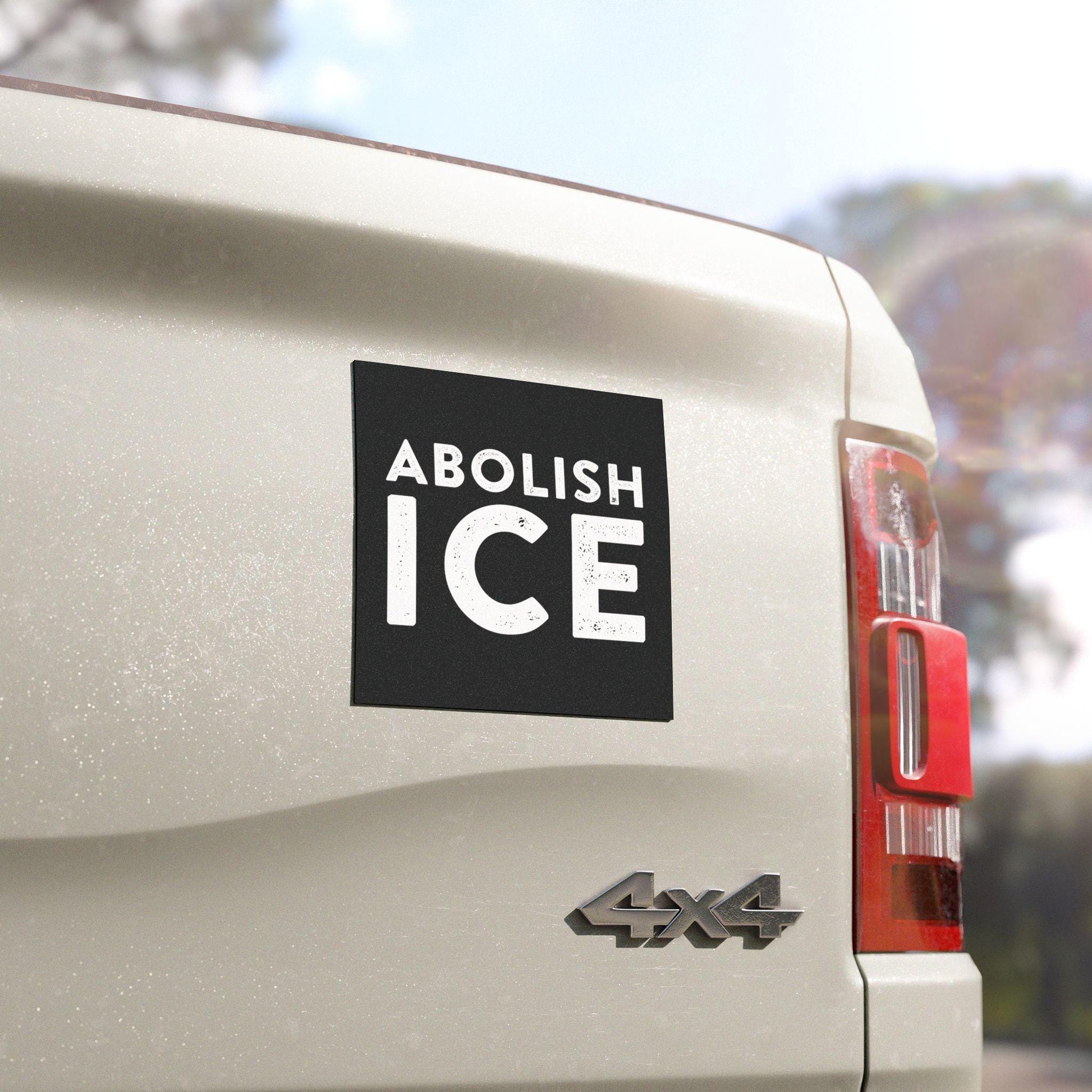 Abolish ICE Car Magnet, Anti-ICE Bumper Sticker Magnet, Anti-Trump Bumper Magnet, Pro-Immigration, Human Rights, Social Justice Magnet