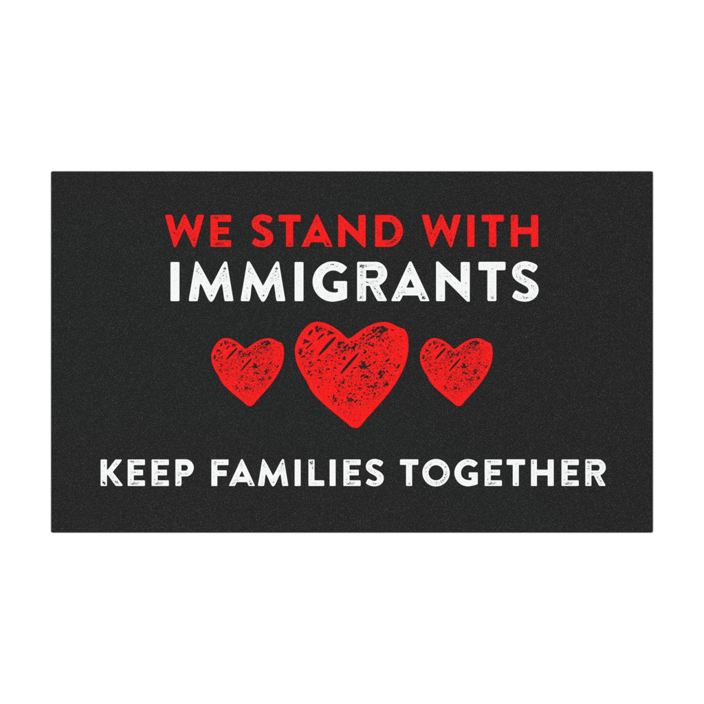 We Stand with Immigrants Heart - Car Magnet