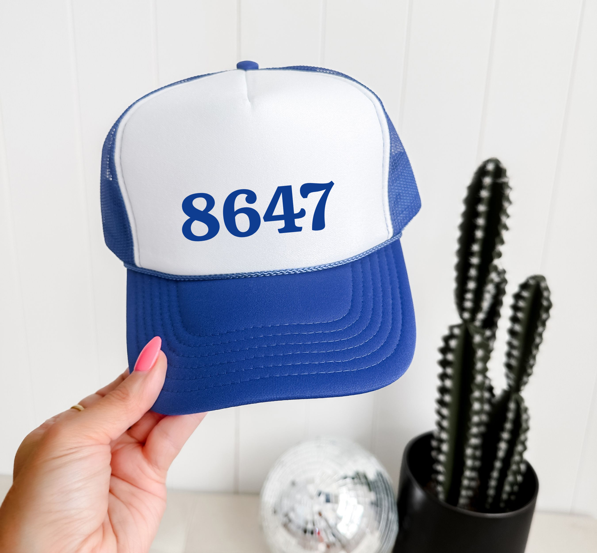 Blue 8647 Trucker Hat | Anti-Trump Hat