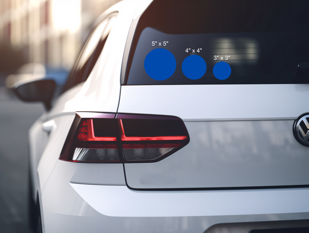 Blue Dot in Red State - Car Window Cling