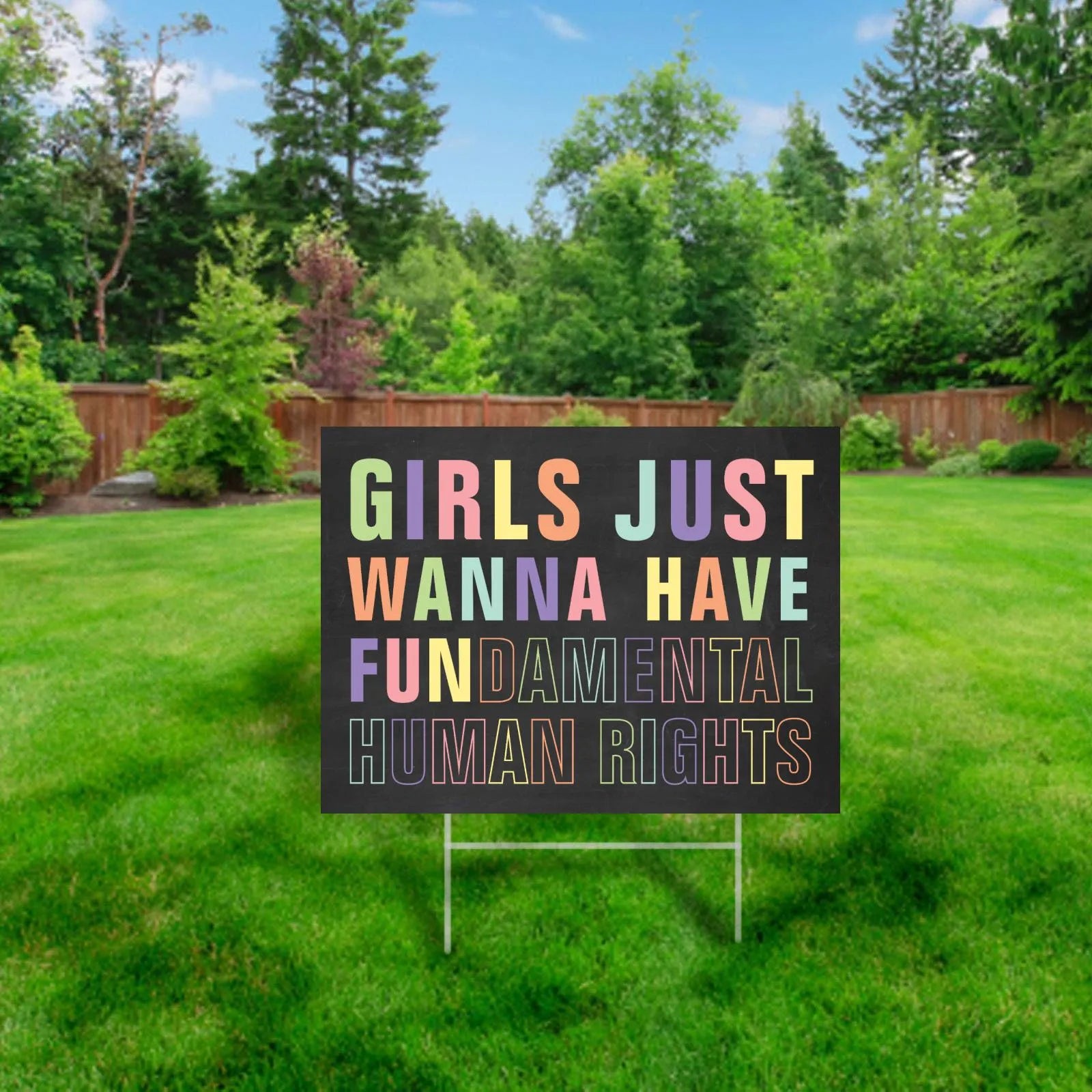 Girls Just Wanna Have Fundamental Human Rights Sign