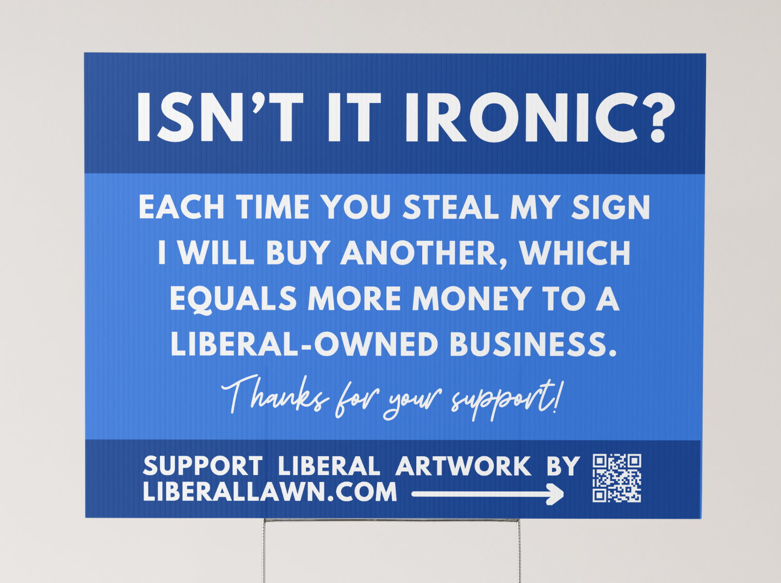 Ironic Yard Sign, Snarky Theft Prevention Sign, Anti-MAGA