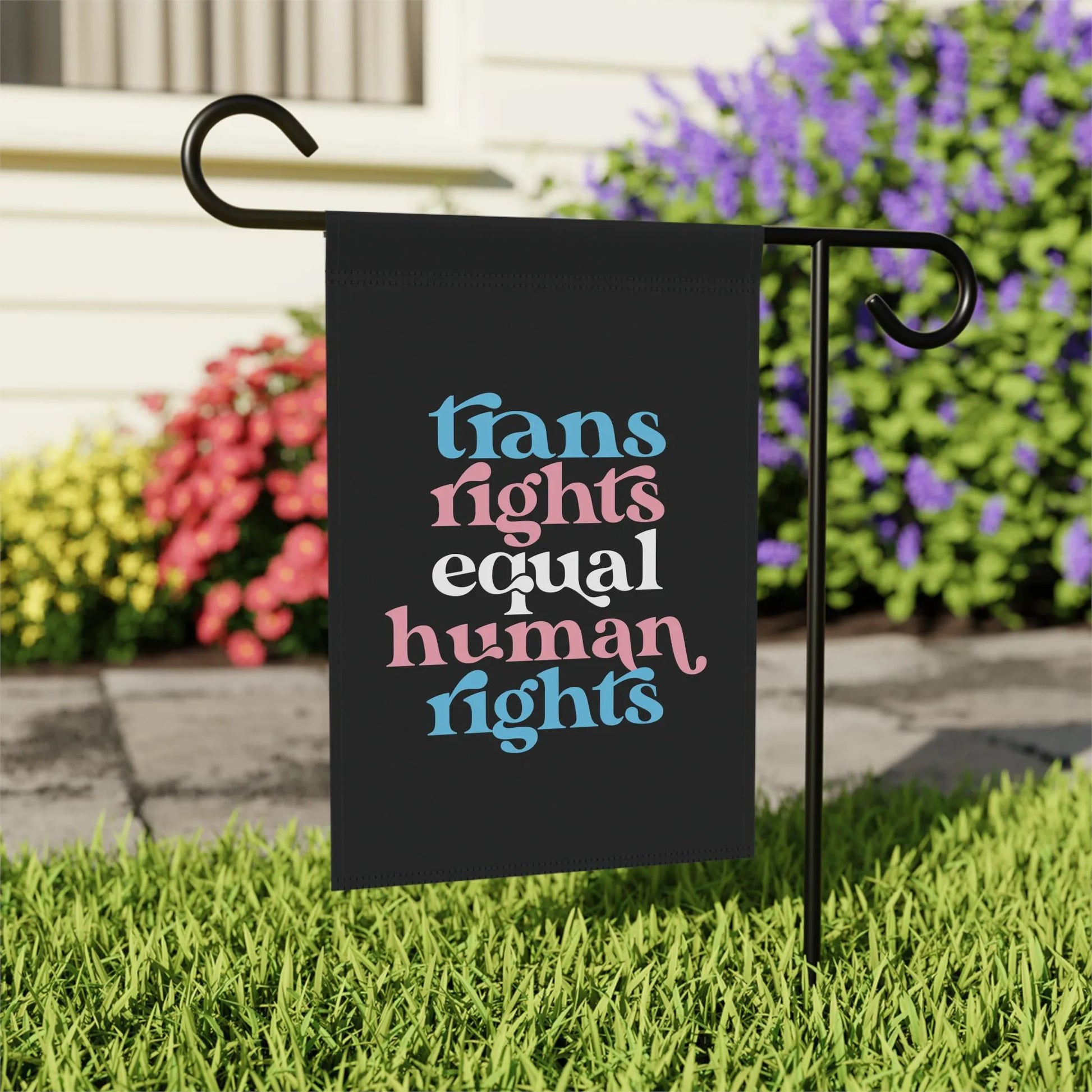 Trans Rights Equal Human Rights Flag, Trans Flag, LGBTQ Flag, Transgender Rights, Garden Flag, Trans House Banner