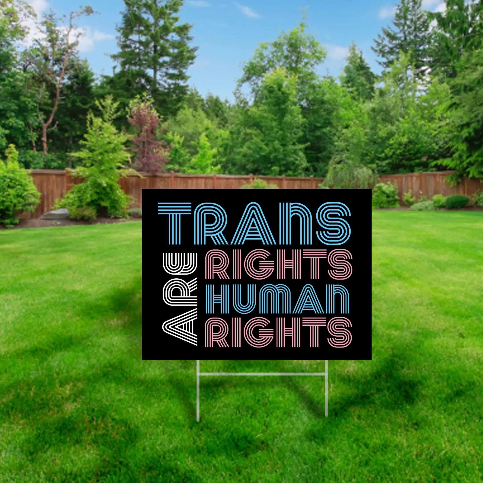 Trans Rights are Human Rights Yard Sign