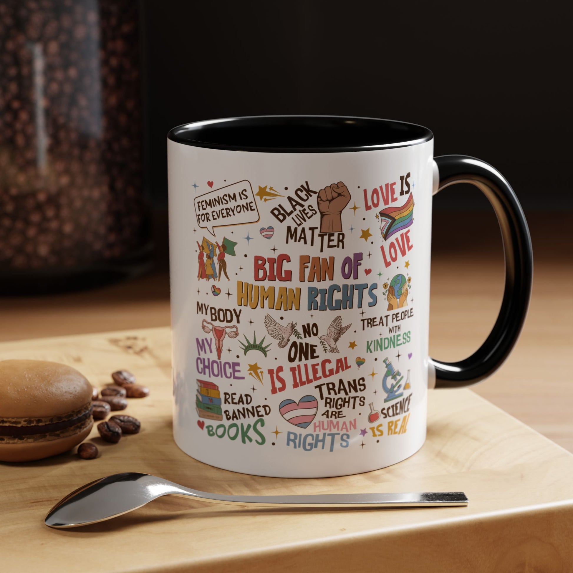 big fan human rights mug
