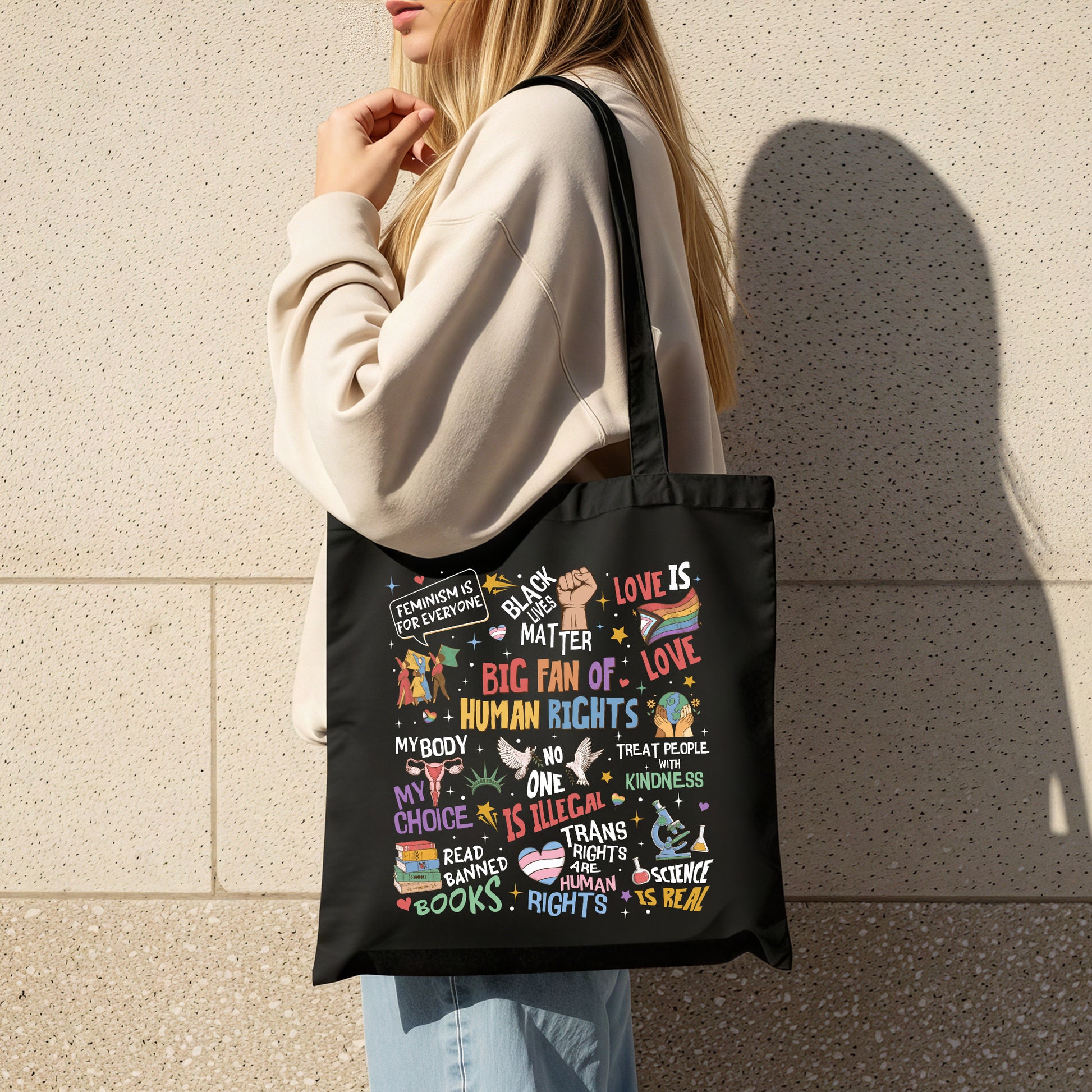 Big Fan of Human Rights - Canvas Tote Bag