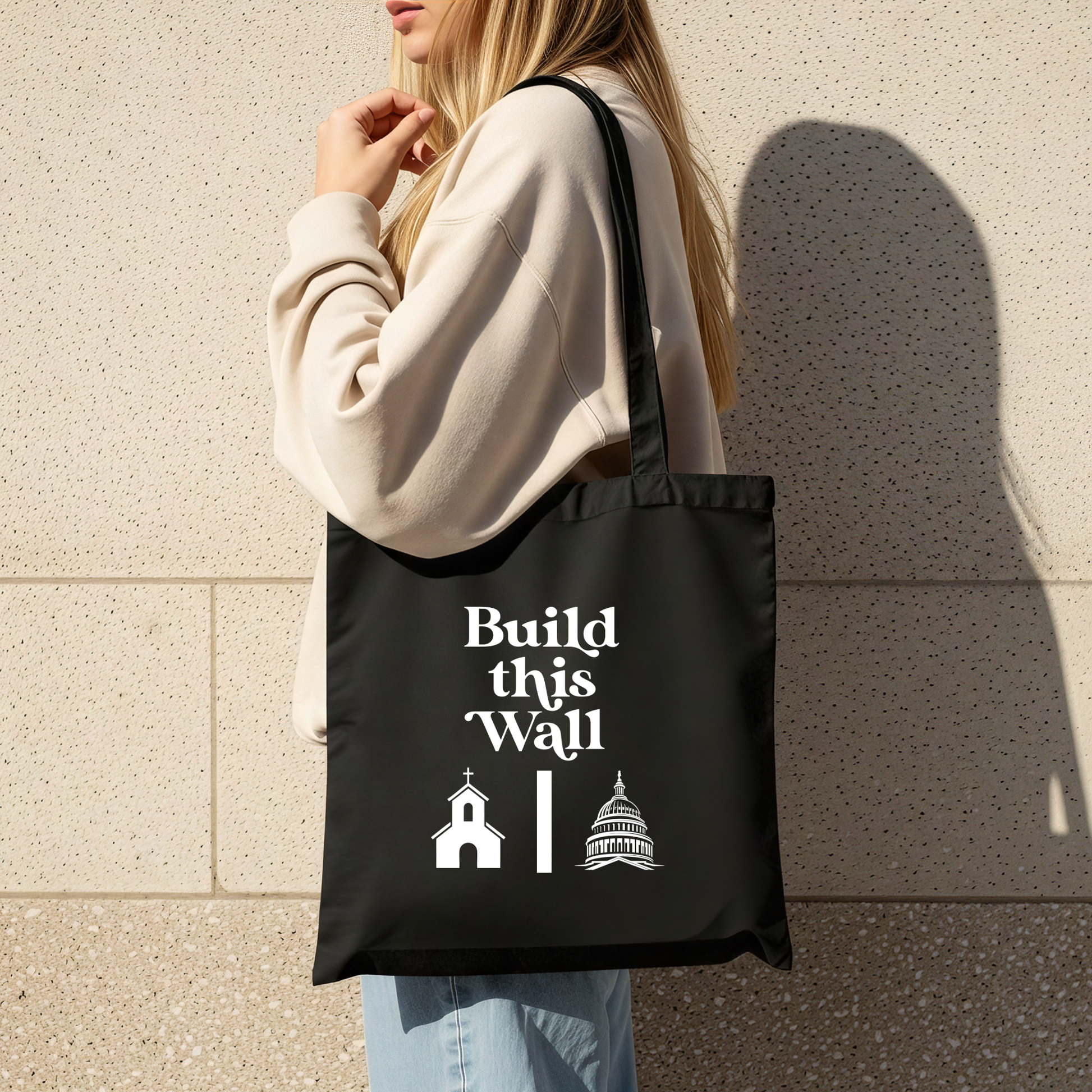 Build This Wall Canvas Bag
