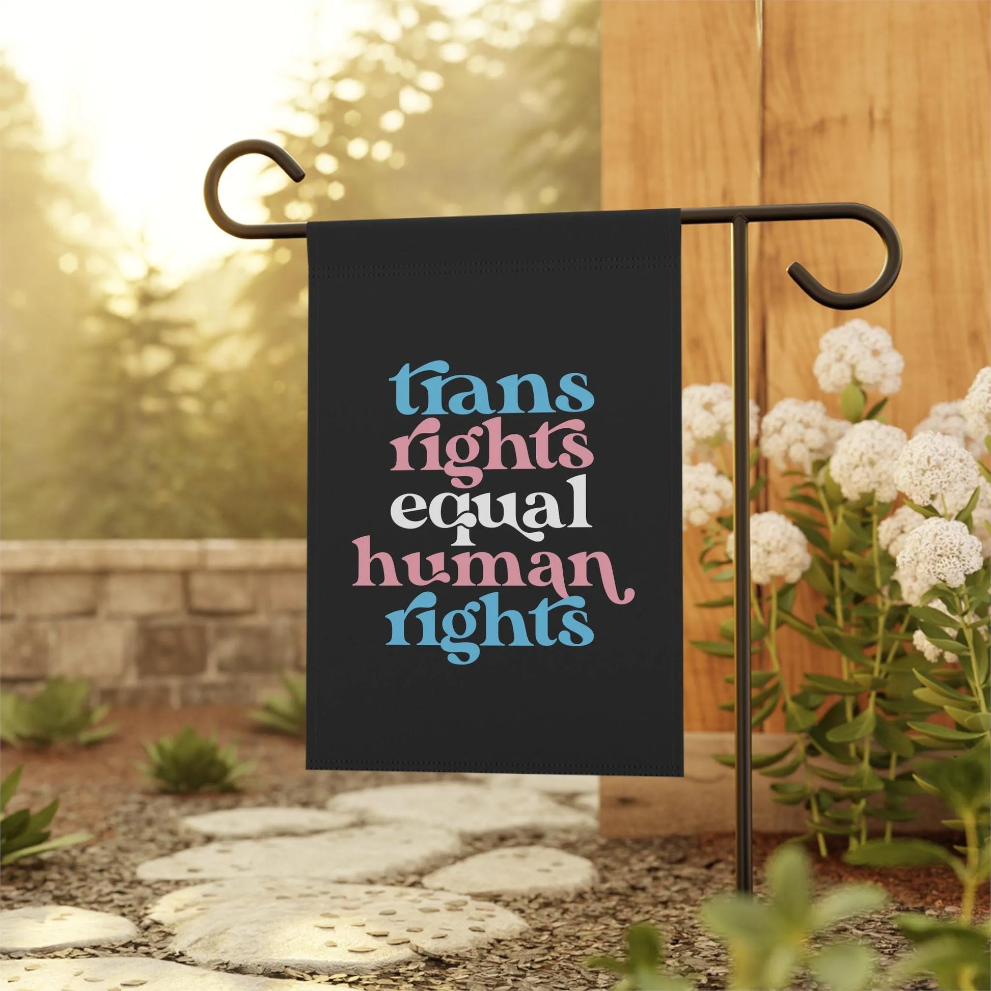Trans Rights Equal Human Rights Flag, Trans Flag, LGBTQ Flag, Transgender Rights, Garden Flag, Trans House Banner