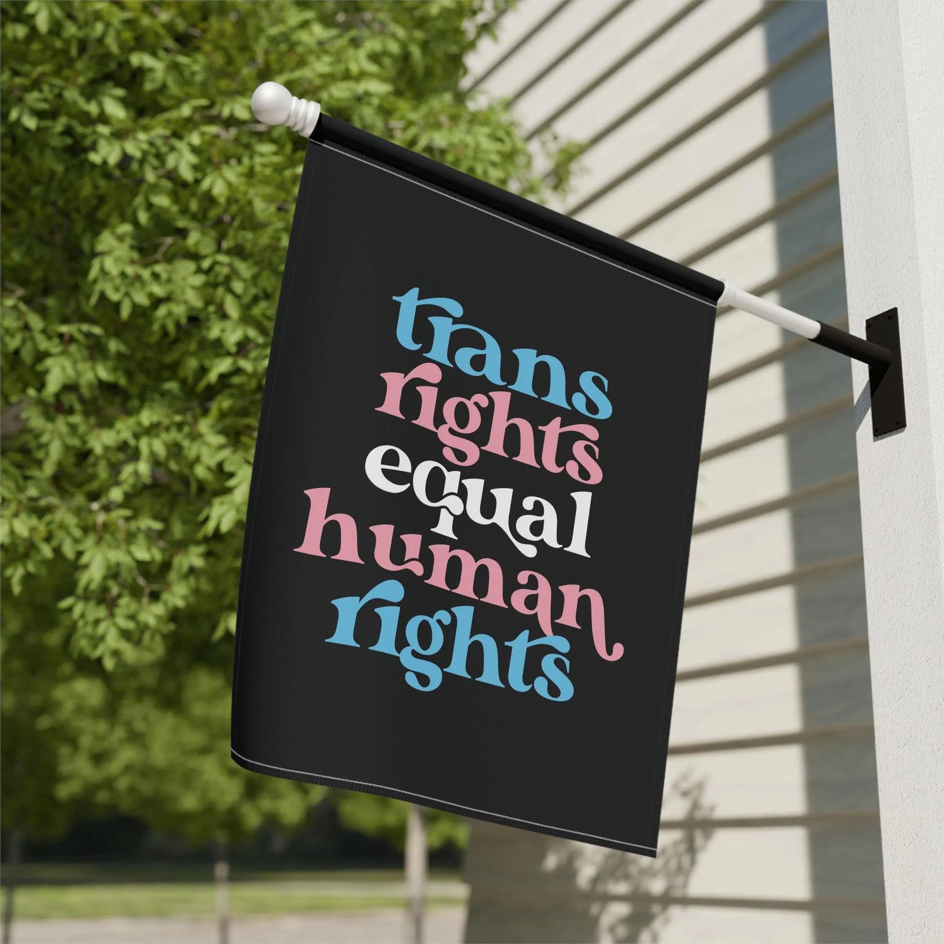 Trans Rights Equal Human Rights Flag, Trans Flag, LGBTQ Flag, Transgender Rights, Garden Flag, Trans House Banner