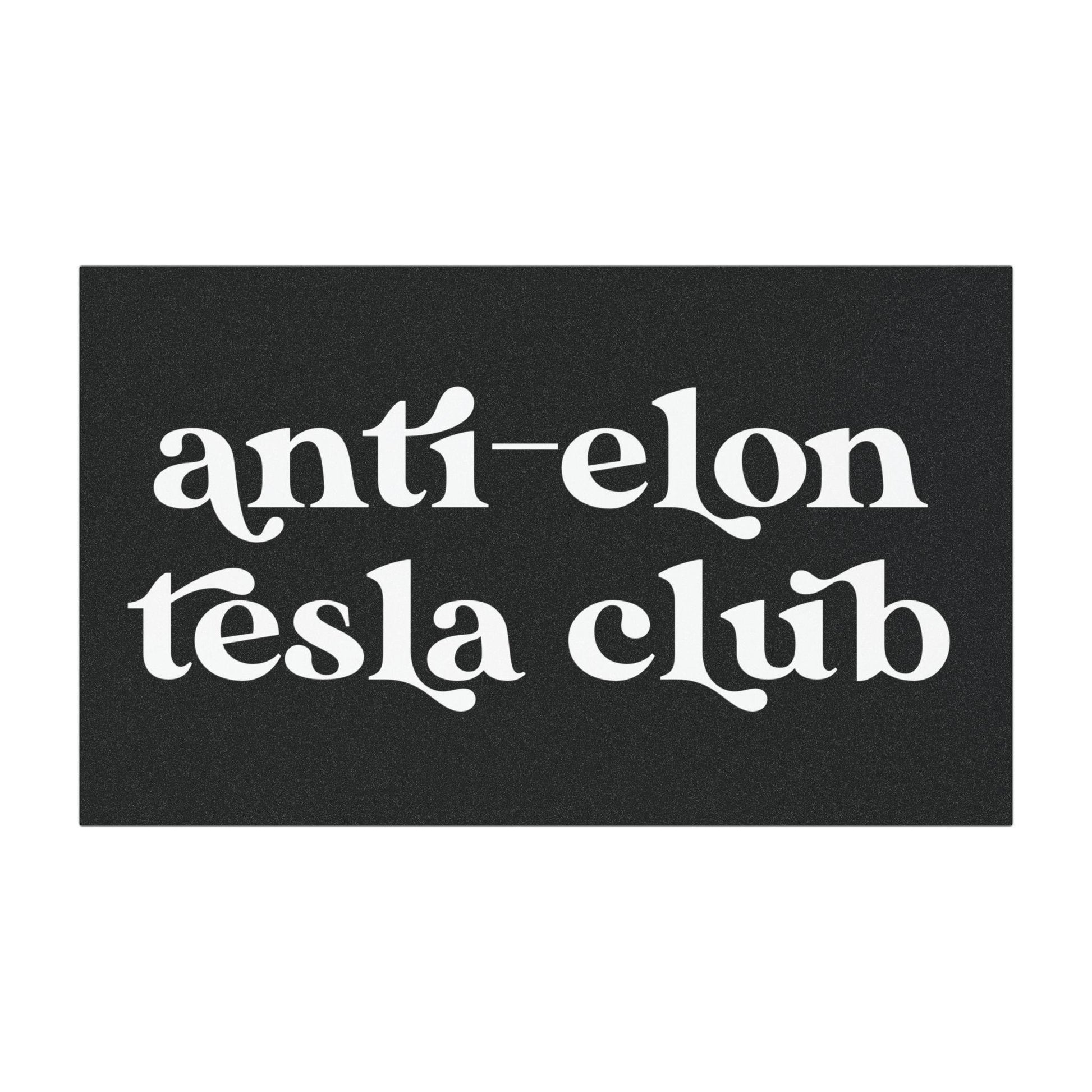 Anti Elon Tesla Club Car Magnet, Anti-Musk Bumper Magnet