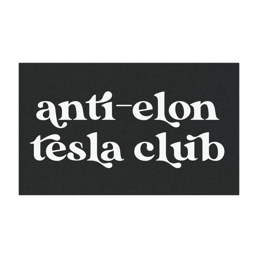 Anti Elon Tesla Club Car Magnet, Anti-Musk Bumper Magnet