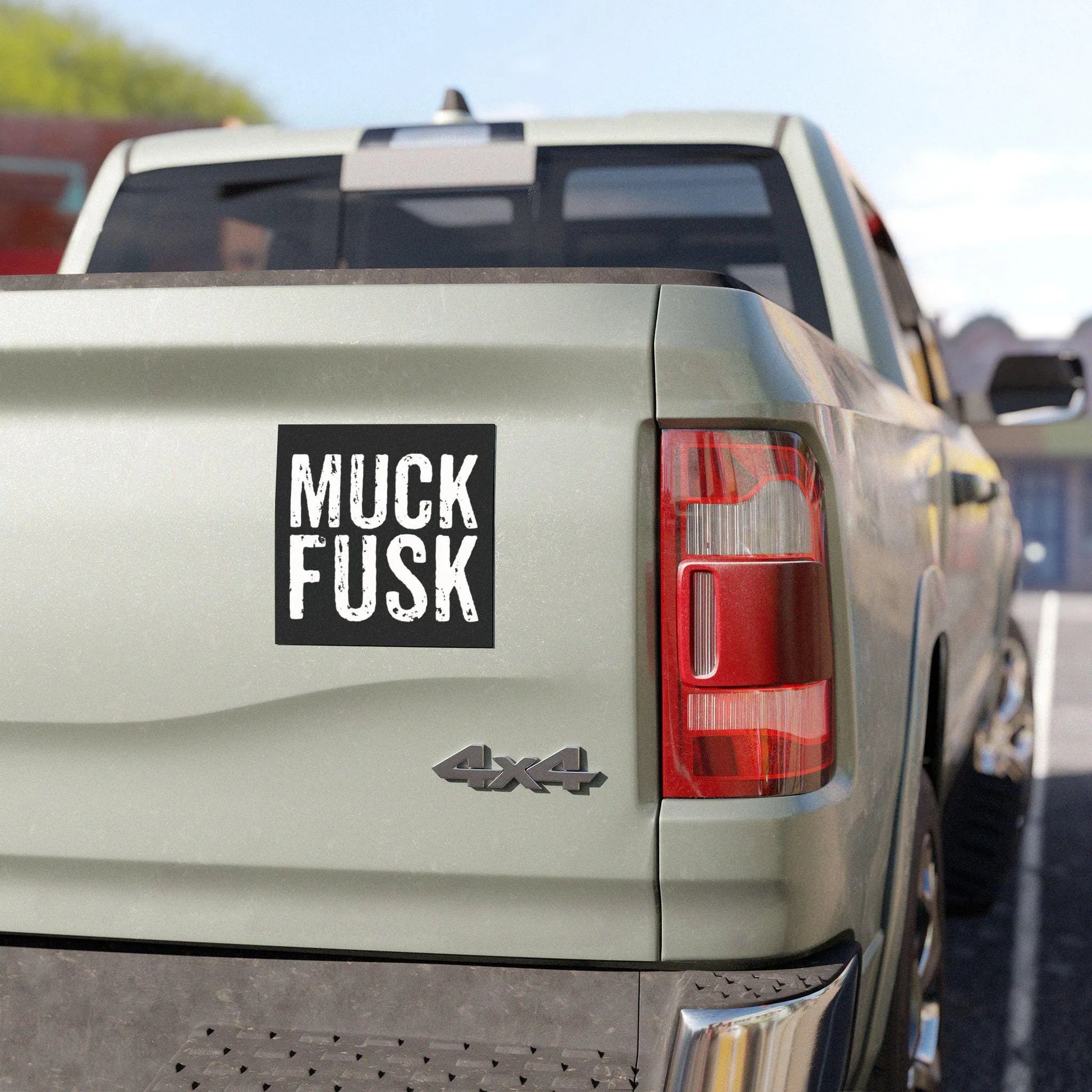 Muck Fusk Car Magnet, Square, Funny Anti-Elon Bumper Magnet