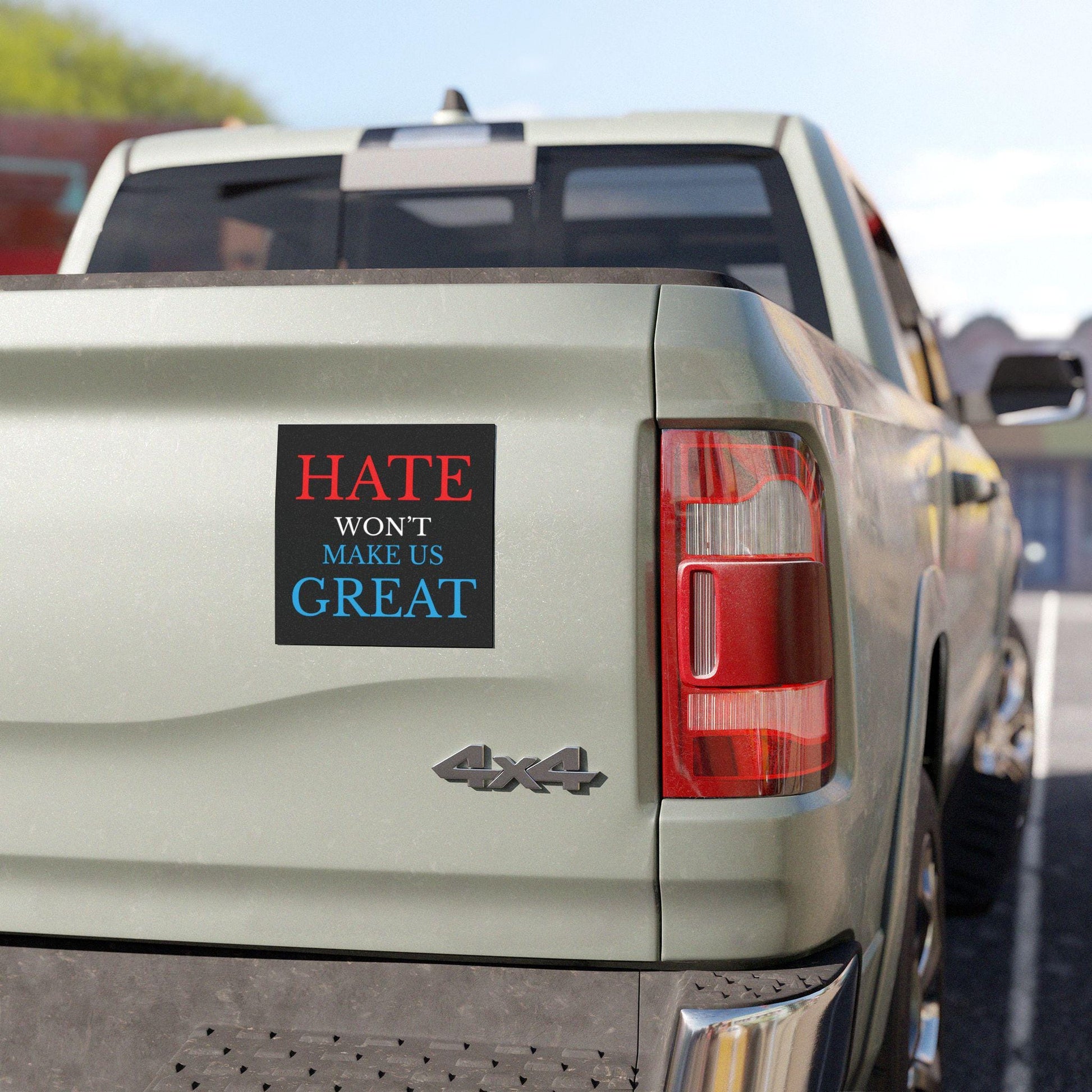 Hate Won't Make Us Great Magnet, Anti Trump Car Bumper Magnet, Anti-MAGA