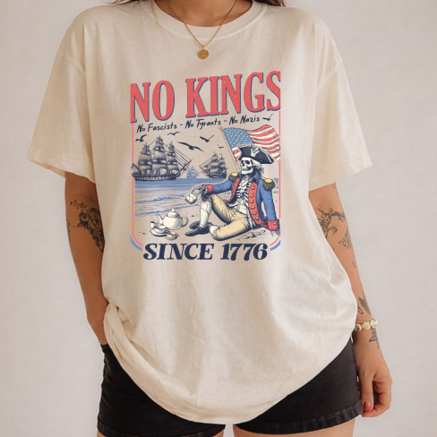 No Kings Since 1776 Shirt – Anti Fascist Patriotic Tee