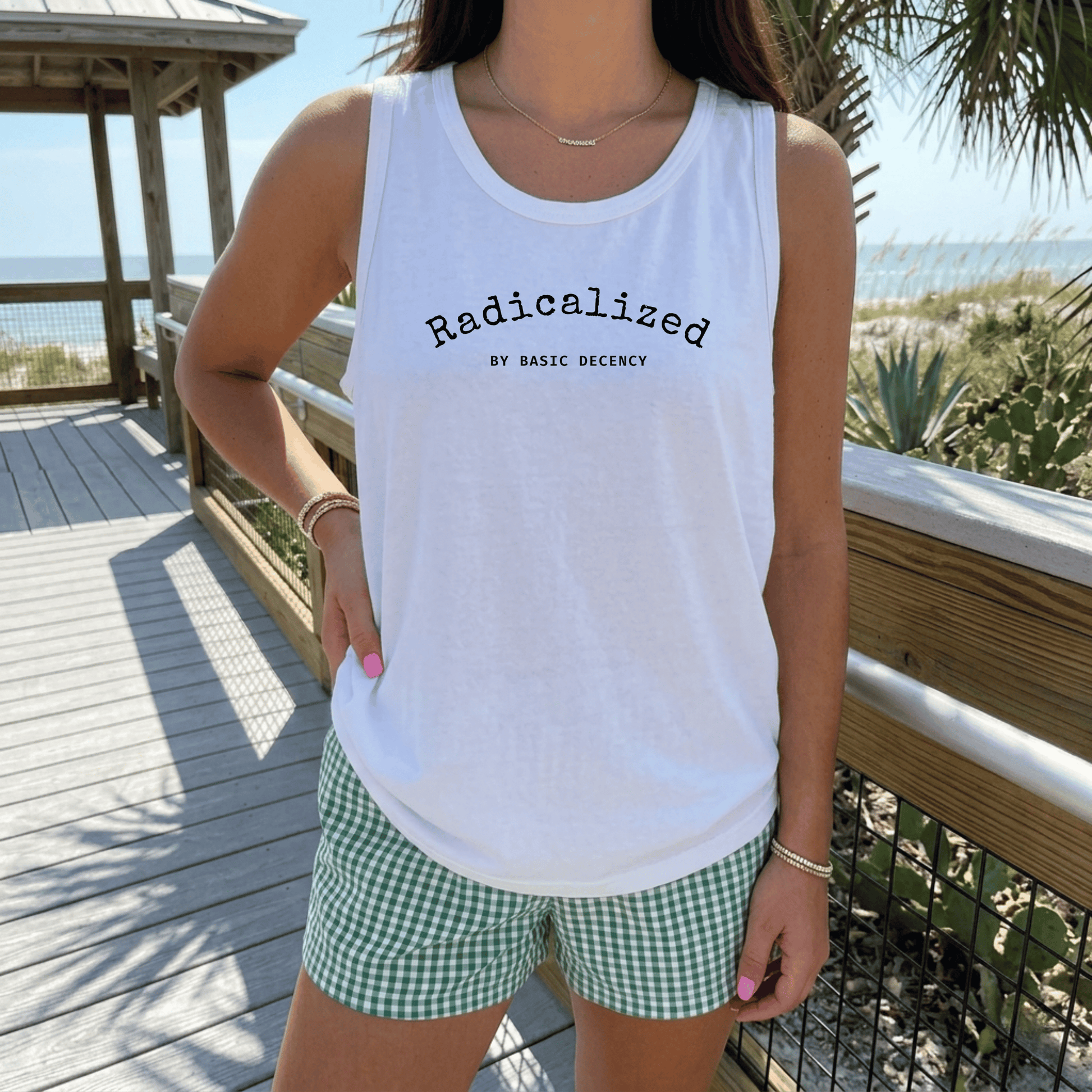 Radicalized by Basic Decency Tank Top